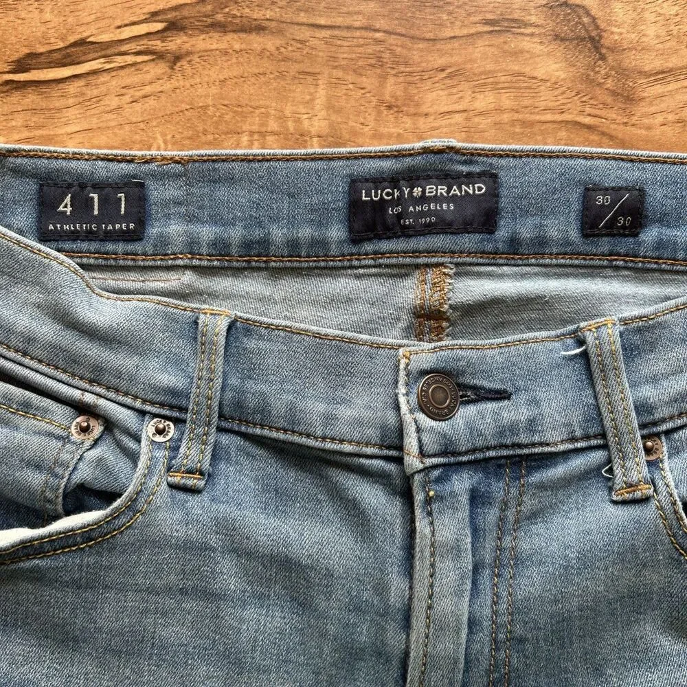 Lucky Brand‎ 411 Athletic Taper Men’s 30x30 (32x32) Stretch Denim Jeans